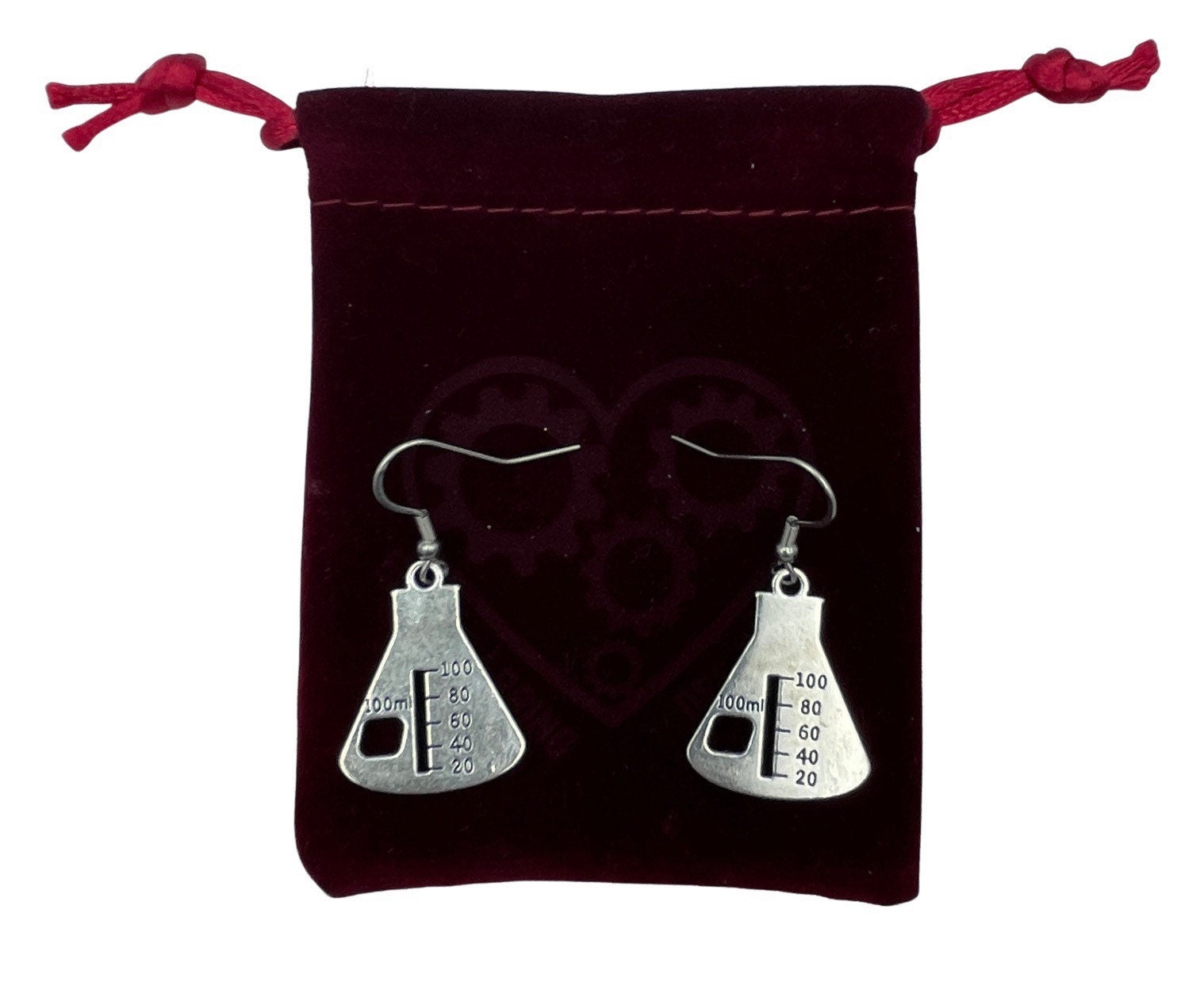 Science Lab Beaker Erlenmeyer Flask Earrings