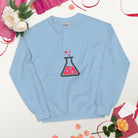 Love Potion Valentine Science Sweatshirt Light Blue