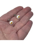 Fried Egg Stud Earrings made with upcycled LEGO®