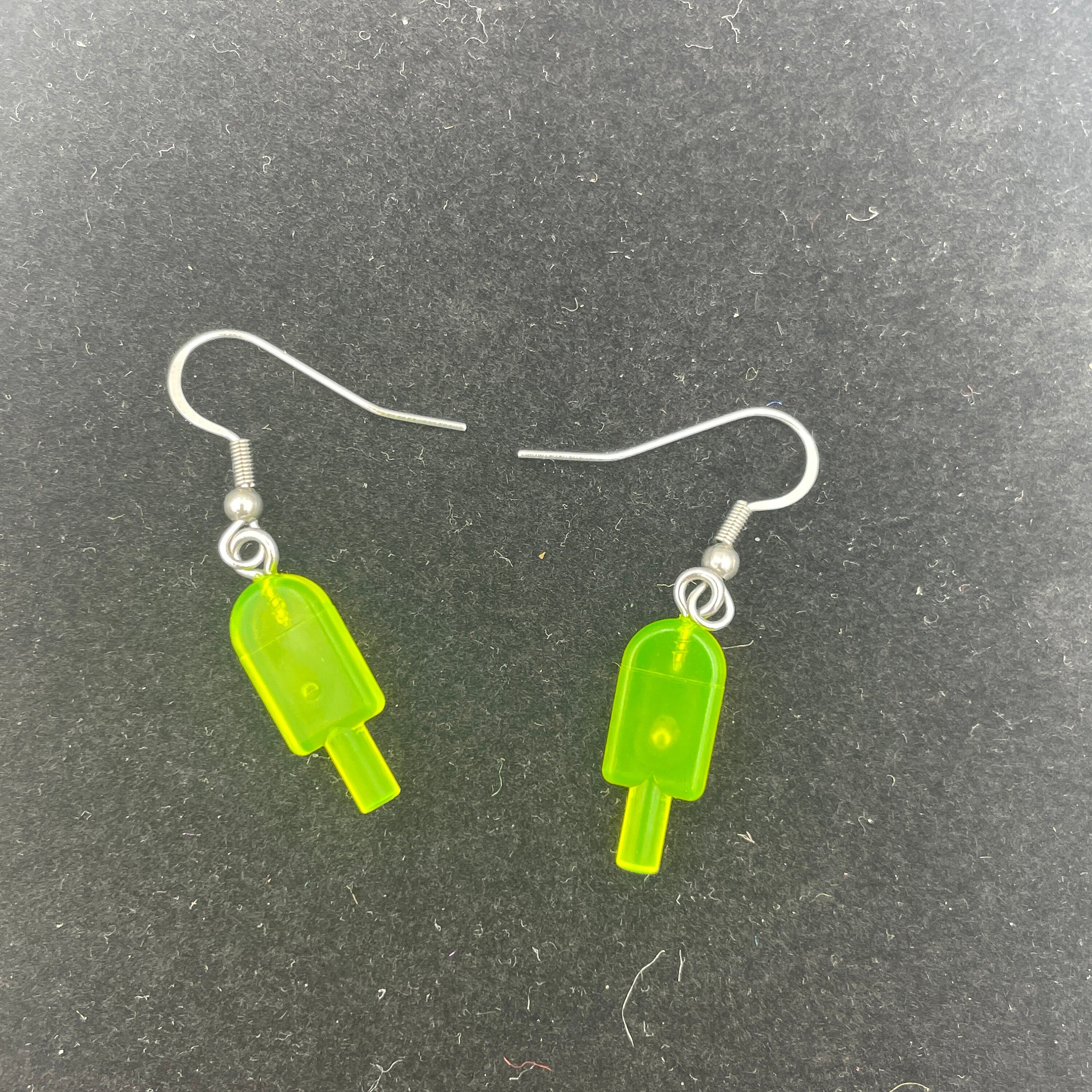 Yellow Ice Lolly Earrings made with upcycled LEGO®