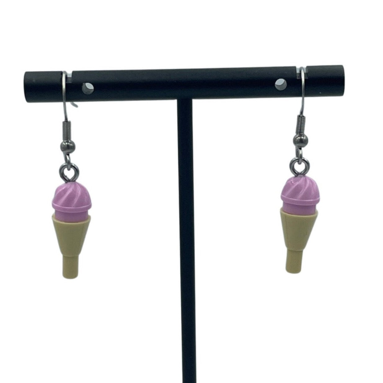 Kawaii Ice cream Swirl Earrings made with upcycled LEGO®