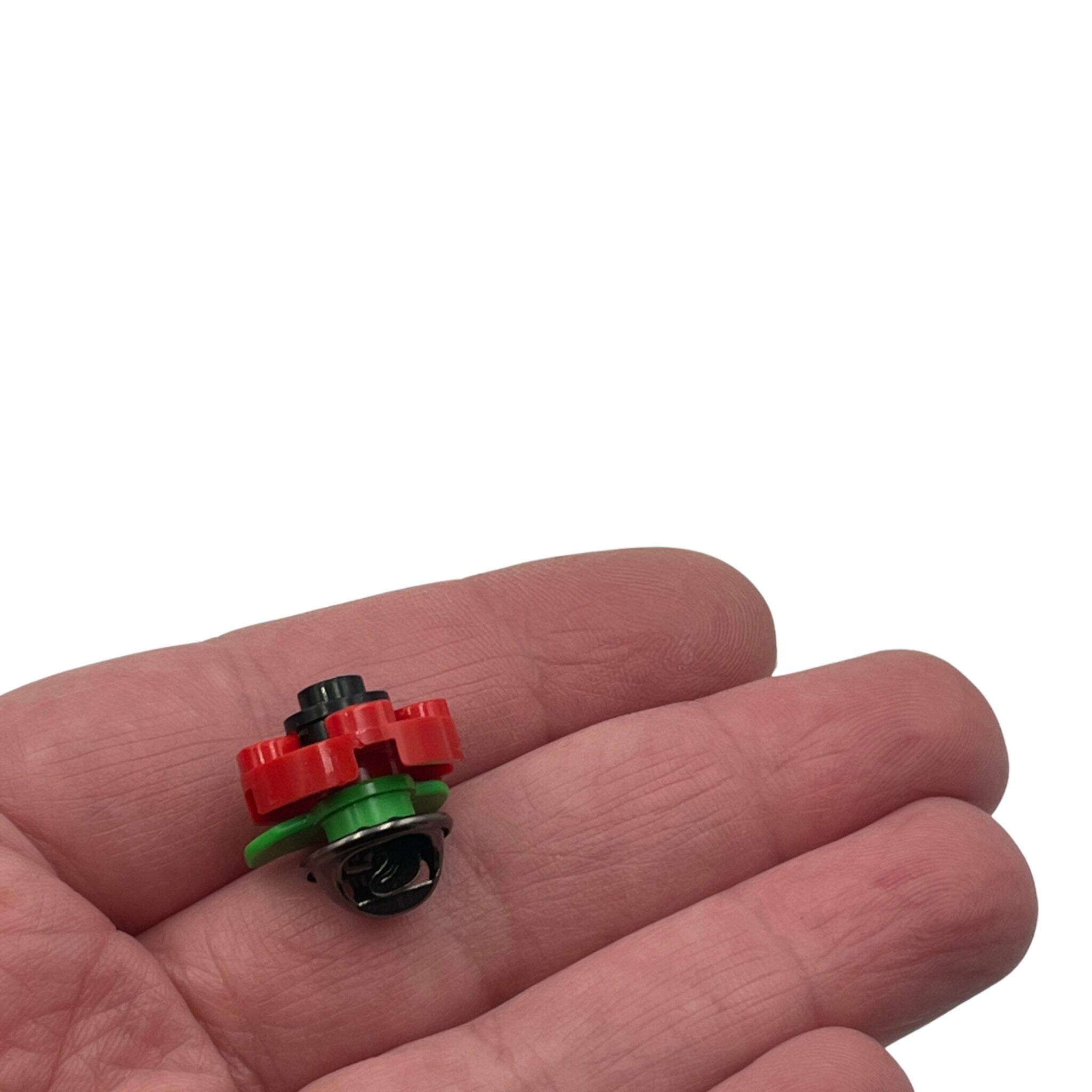 Remembrance Day Charity Poppy Pin Badge made with upcycled LEGO®