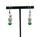 Chicken Earrings made with upcycled LEGO®