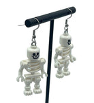 Skeleton Earrings made with upcycled LEGO®