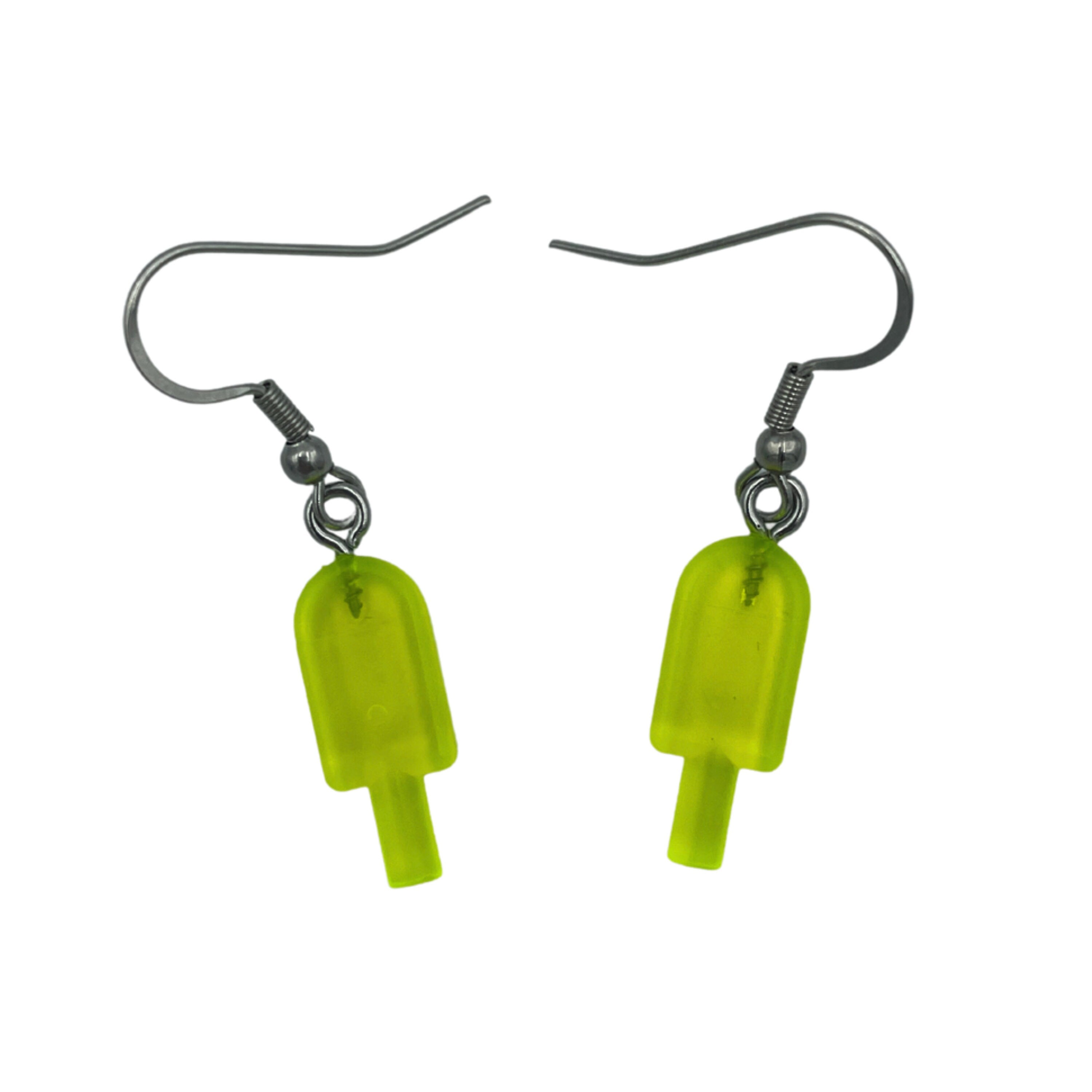 Yellow Ice Lolly Earrings made with upcycled LEGO®