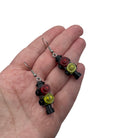 Traffic Light Earrings made with upcycled LEGO®. Civil Transport Engineer Gift