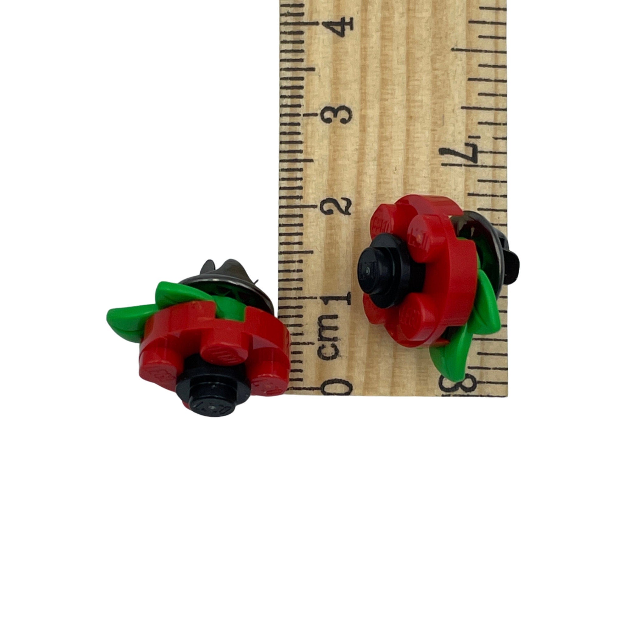 Remembrance Day Charity Poppy Pin Badge made with upcycled LEGO®