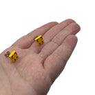 Mine Block Game Bee Stud Earrings made with upcycled LEGO®