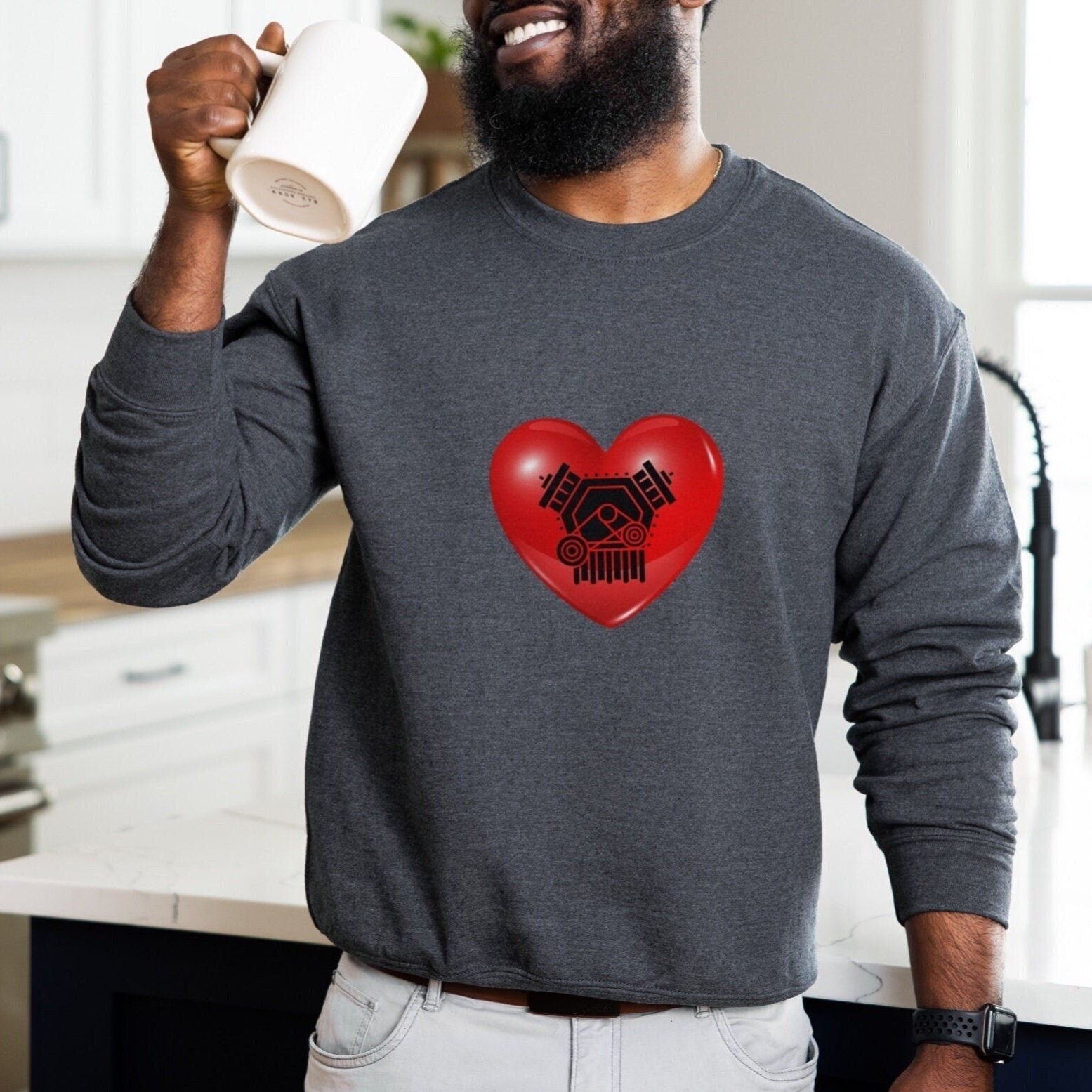 Love Engine Valentine Engineer Sweatshirt