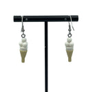 Triple Scoop White Ice cream Earrings made with upcycled LEGO®