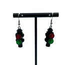 Traffic Light Earrings made with upcycled LEGO®. Civil Transport Engineer Gift