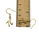 Pi Minimalist tiny Gold Dangle Earrings