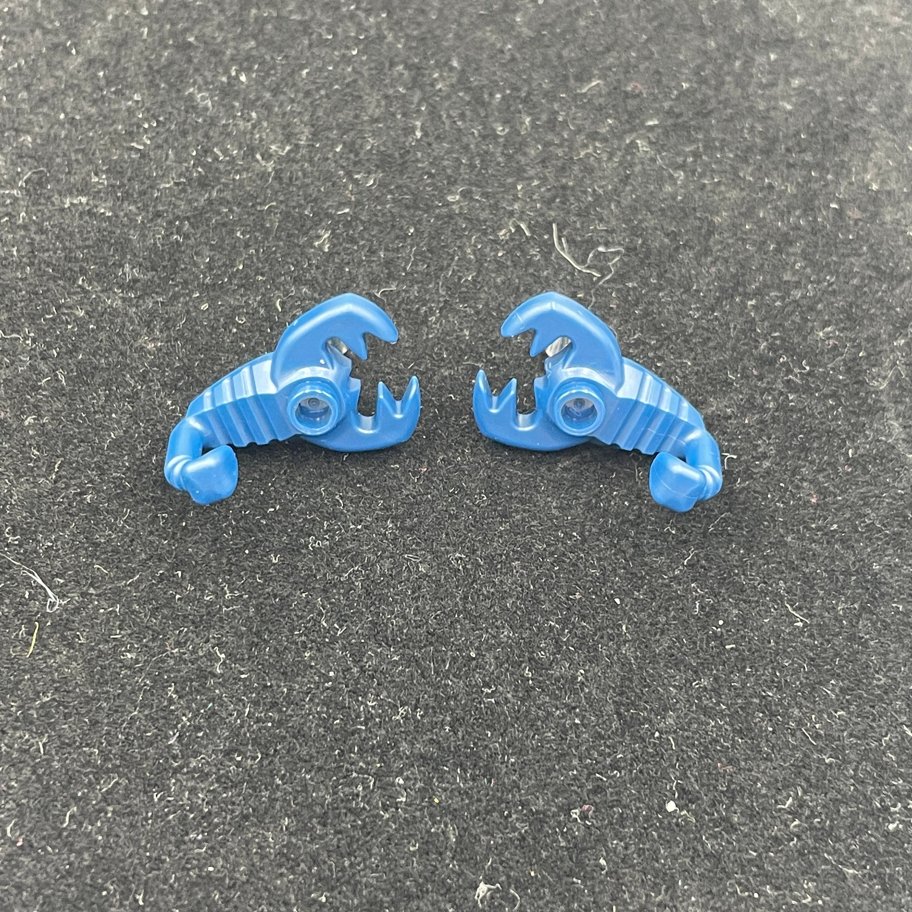 Blue Scorpion Earrings Made with upcycled LEGO®