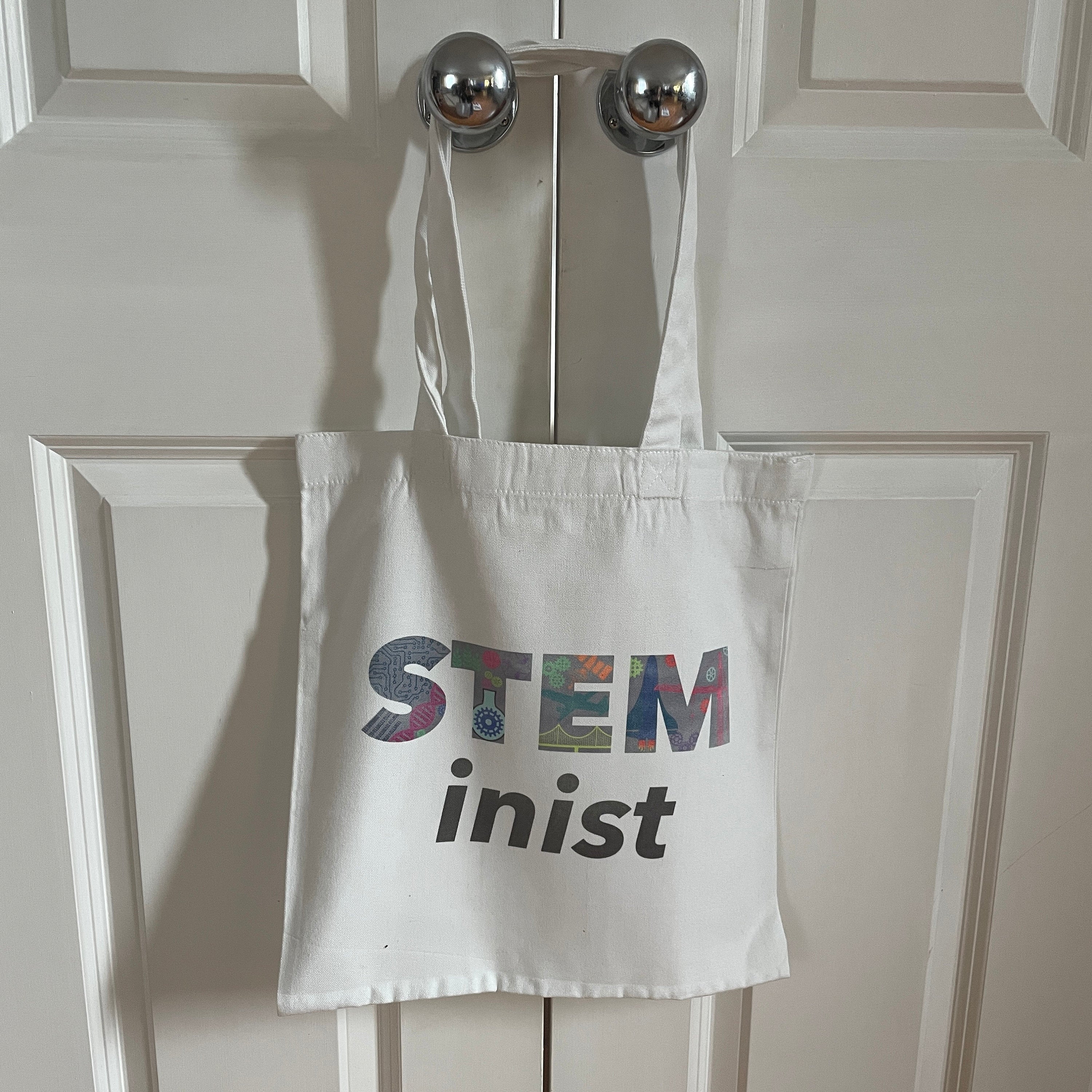 Personalised STEMinist Thick Woven Tote Bag