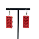 Upcycled Geometric Rectangle Earrings made with upcycled LEGO®