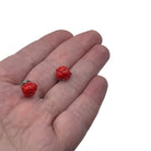 Cute Red Beetle Earrings made with upcycled LEGO®