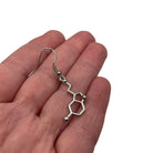 Serotonin Molecule Minimalist Geometric Earrings