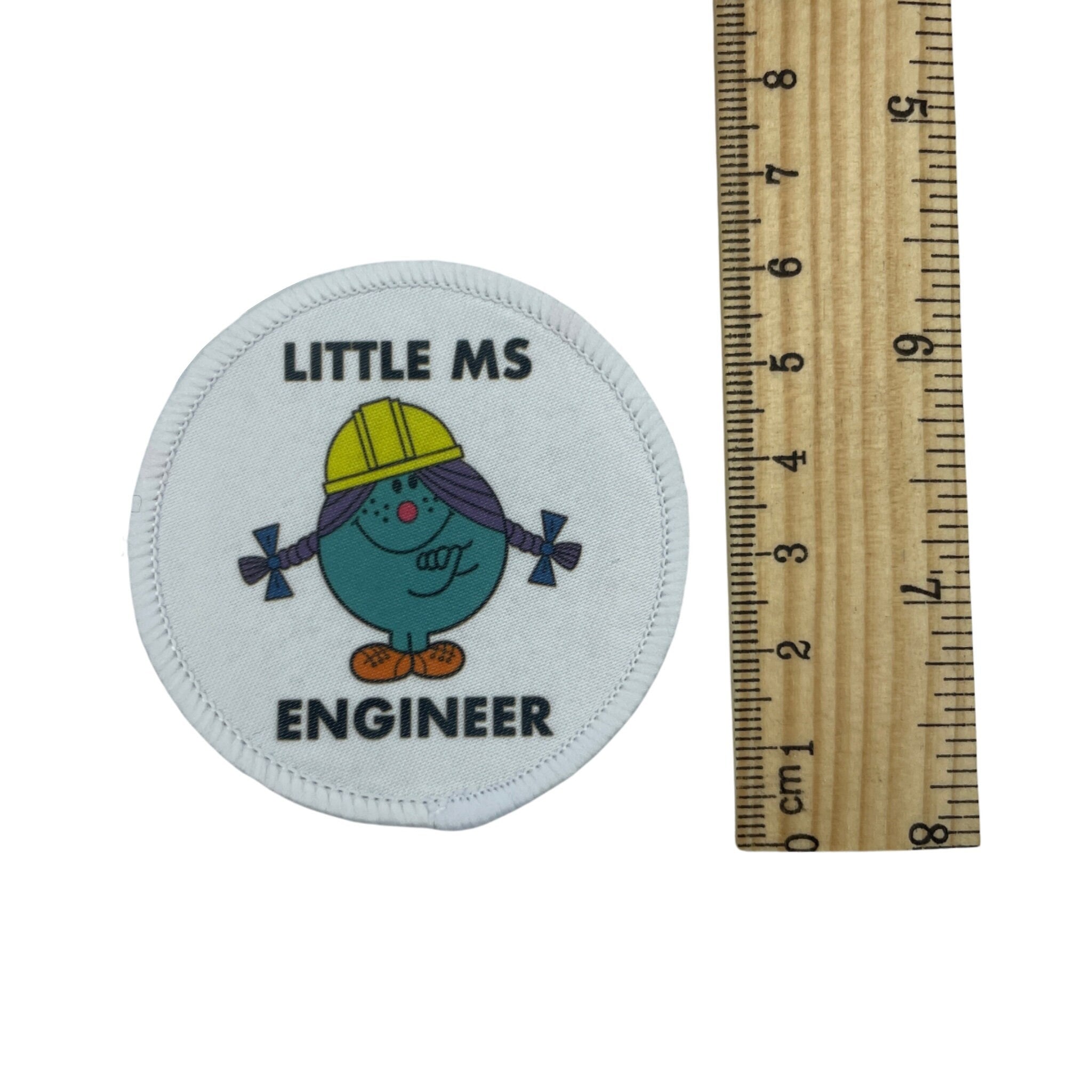 Little Ms STEM Printed Iron on Patches. Women and Girls in STEM