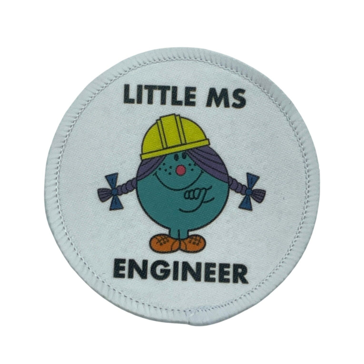 Little Ms STEM Printed Iron on Patches. Women and Girls in STEM