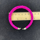 Kumihimo Pink 'Flower Bouquet' Silky Woven Handmade Memory Bracelet