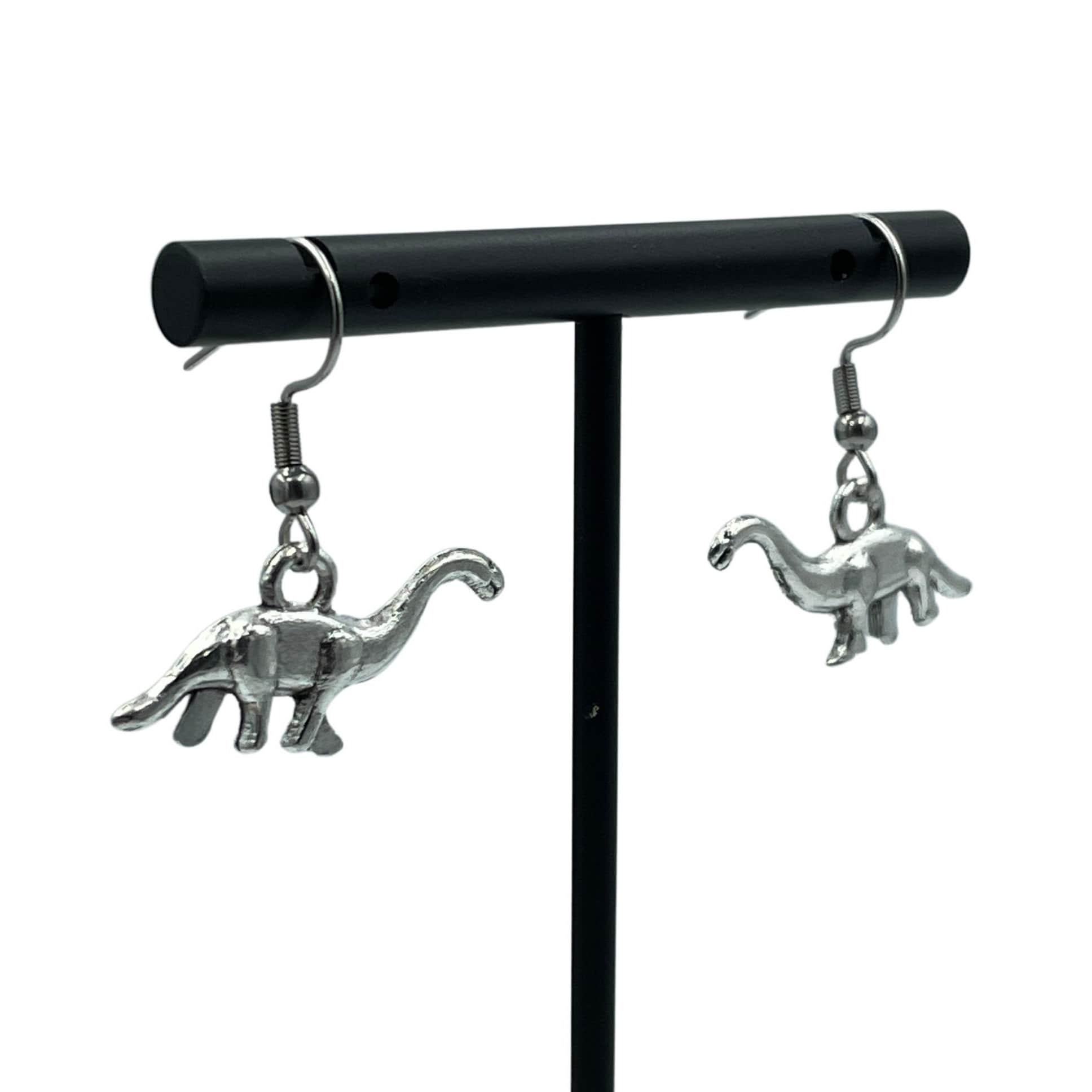 Mini Dinosaur Earrings. Choose T-Rex, Diplodocus or Stegosaurus