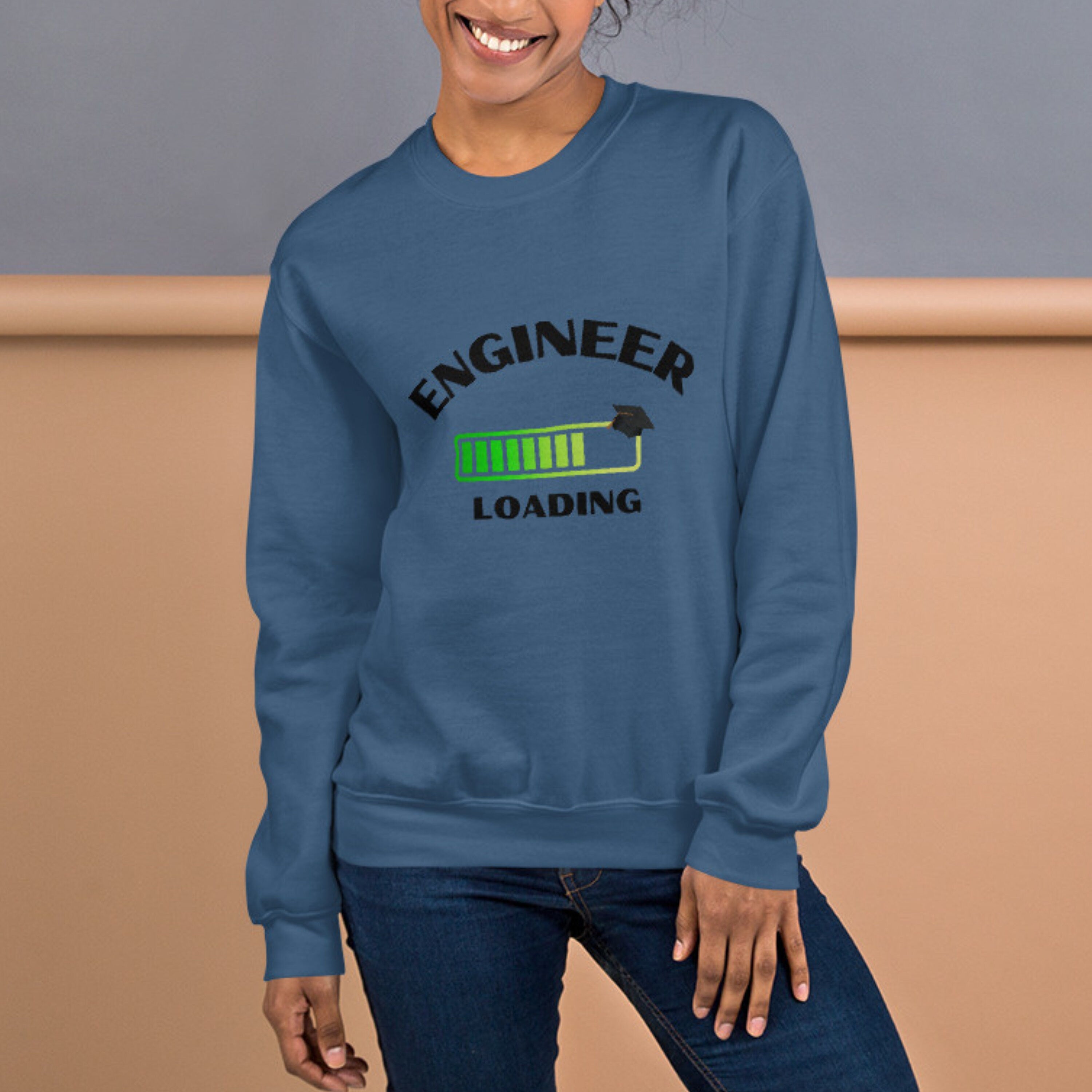 Engineer Loading Sweatshirt. Funny Engineering Graduation Top