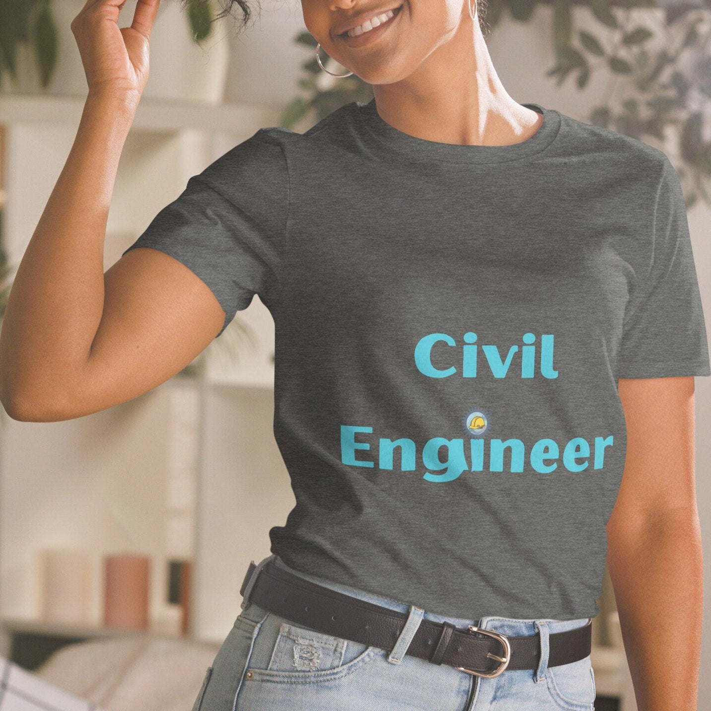 Civil Engineer Cogs and Hardhat T-shirt