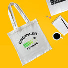 Engineer Loading Tote Bag. Thick woven Engineering Graduate Shopper. Graduation Gift