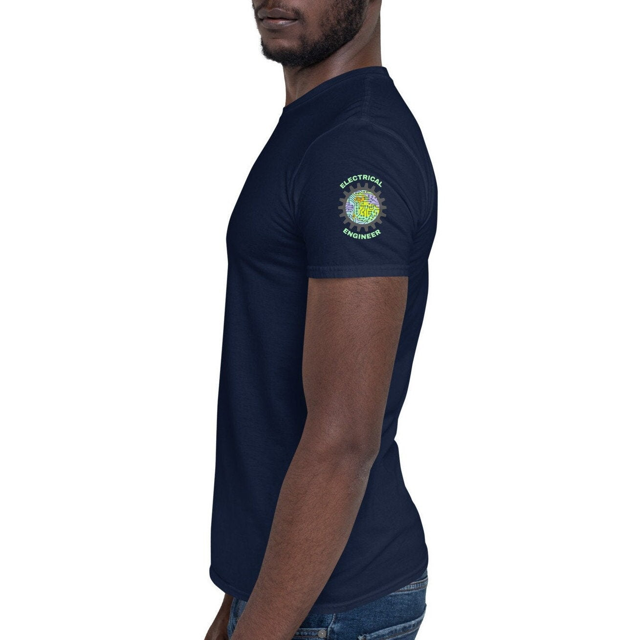 Electrical Engineer Sleeve Print T-shirt Navy