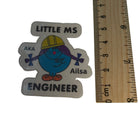 Personalised Little Ms Engineer Holographic Vinyl Sticker