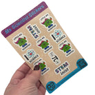 Little Ms Scientist Holographic Sticker Sheet. Women in Science STEMinist decal