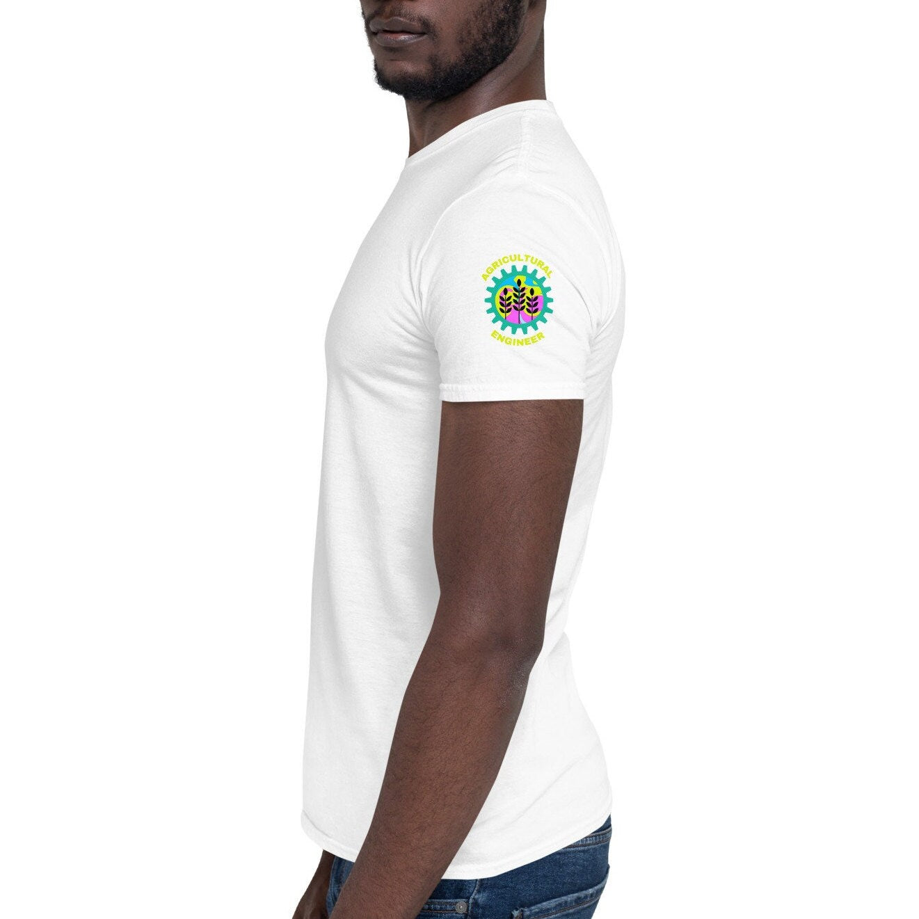 Agricultural Engineer Sleeve Print T-Shirt White