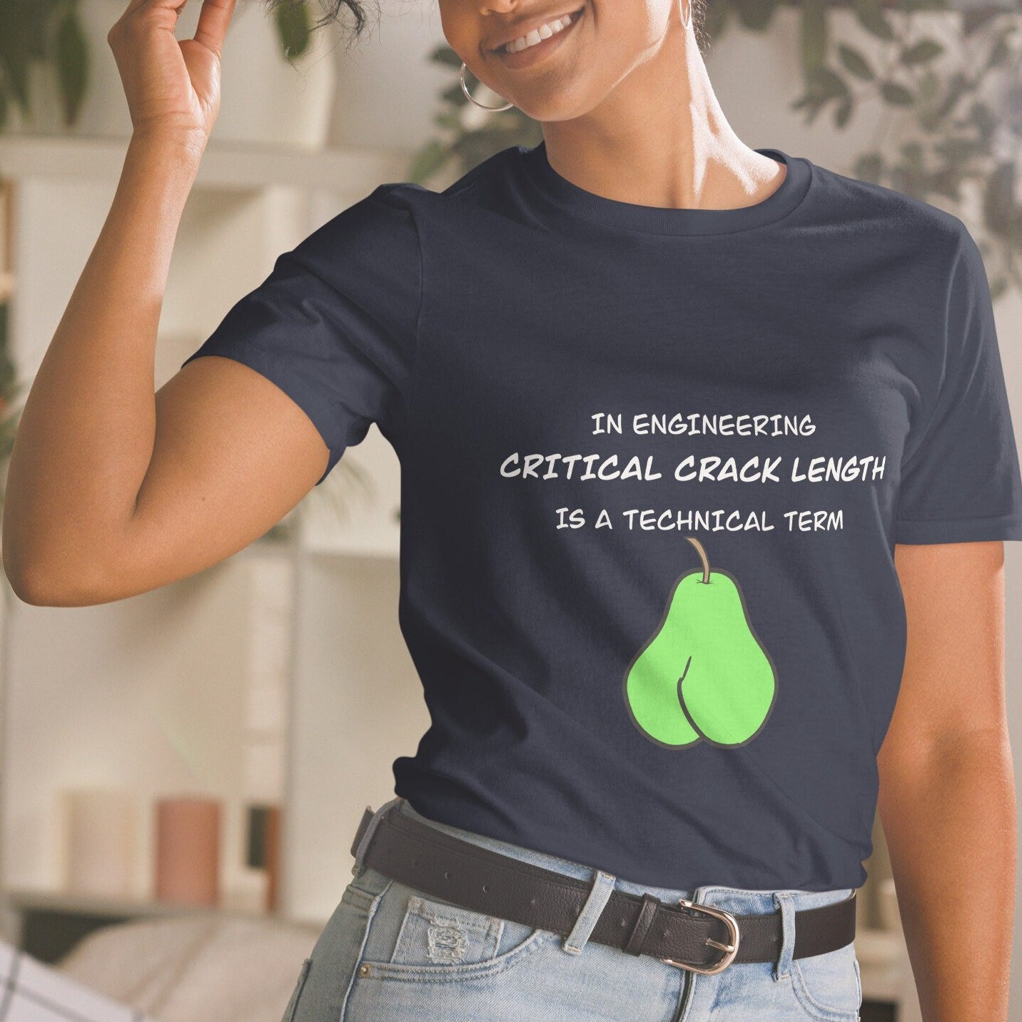 Naughty Critical Crack Length Rude Engineer T-shirt