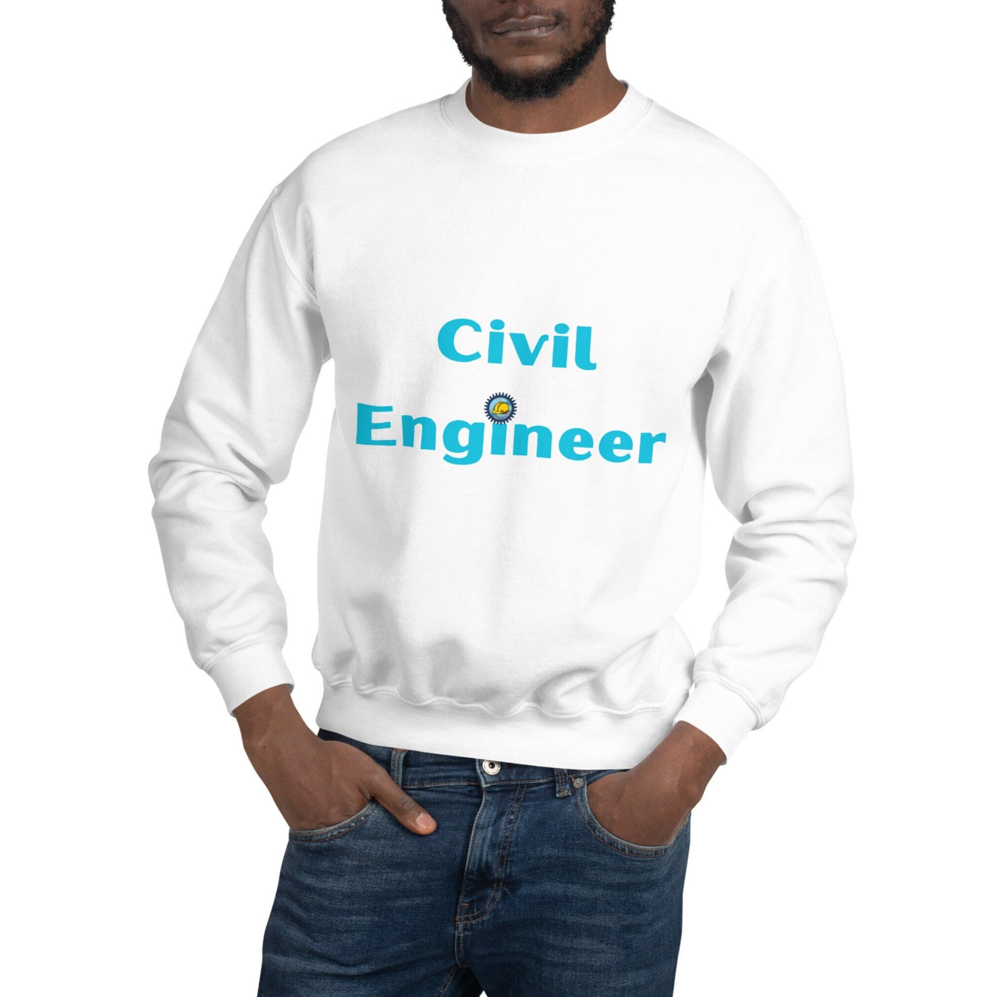 Civil Engineer Cogs and Hardhat Sweatshirt