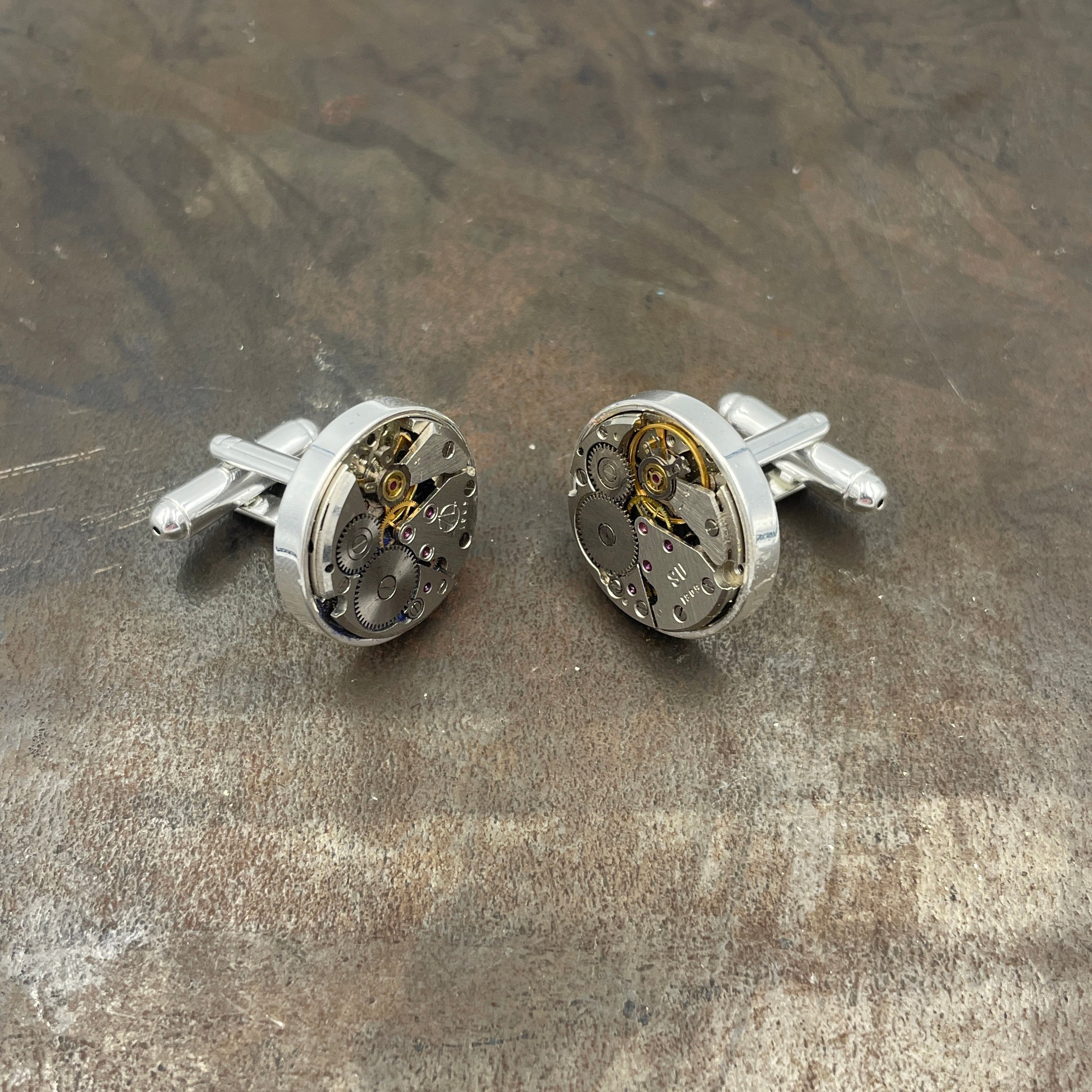 Steampunk Upcycled Vintage Watch Movement Cufflinks