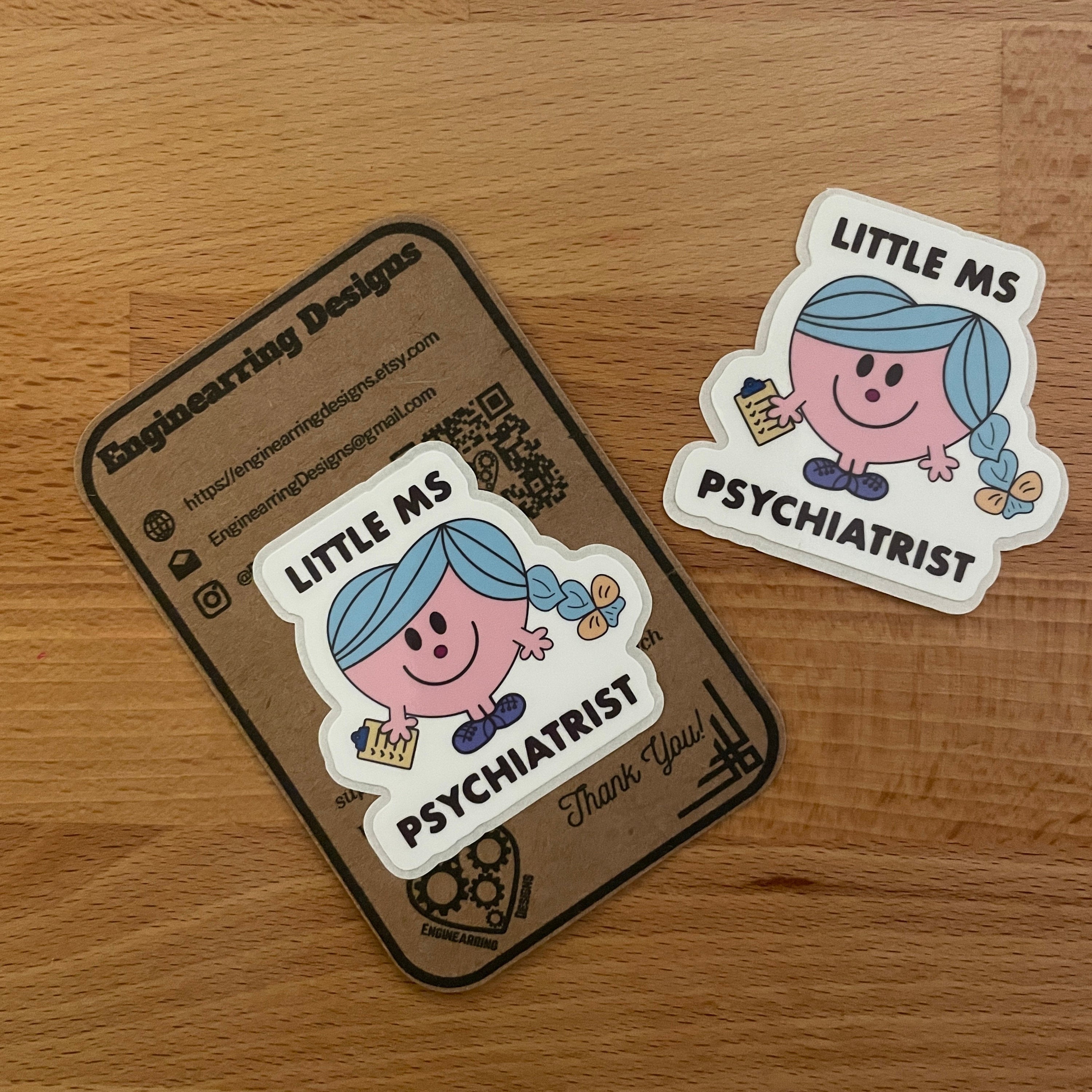 Little Ms Psychiatrist Holographic Vinyl Decal Sticker