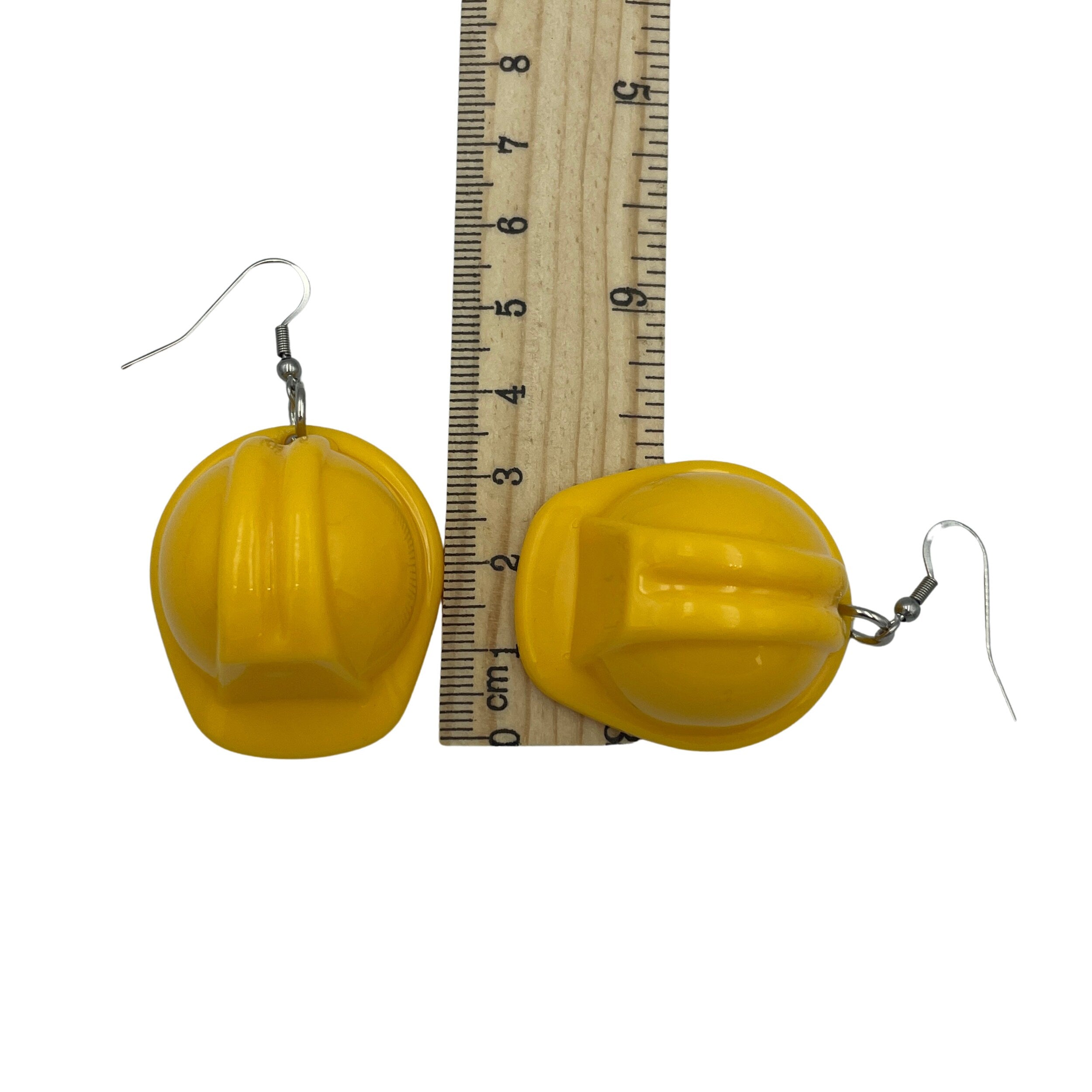 Novelty Hardhat Earrings. Funny jewellery for Engineers and Construction Workers