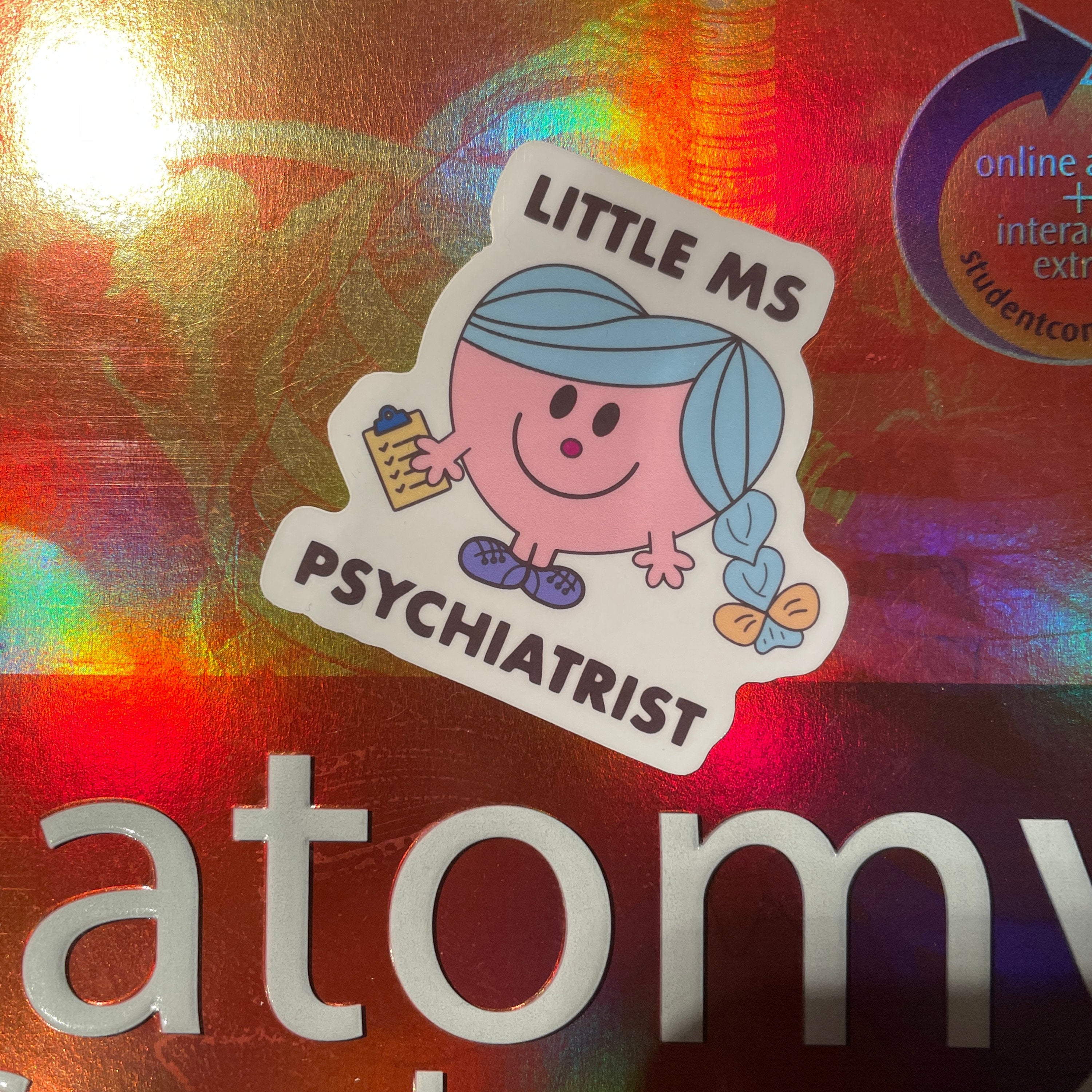 Little Ms Psychiatrist Holographic Vinyl Decal Sticker