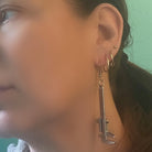 Functioning Calliper Earrings in Silver or Bronze