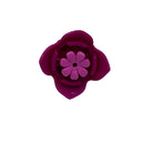 Magenta Flower Pin made with upcycled LEGO®