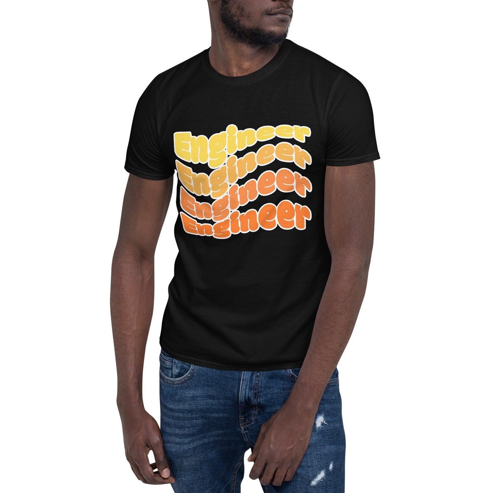 Groovy Orange Engineer T-Shirt