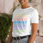 Funky Colourful Engineer Rainbow T-shirt