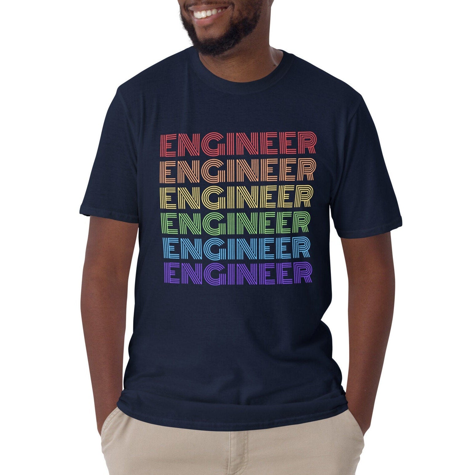 Engineer Retro Rainbow T-shirt