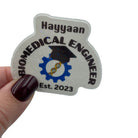 Funny Personalised Graduation Biomedical Engineer Holographic Decal Sticker