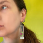 Window Statement Earrings made with upcycled LEGO®