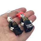 Skeleton Day of the Dead Halloween Earrings made with upcycled LEGO®