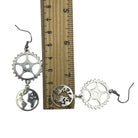 Engineering the World Steampunk Silver Earrings