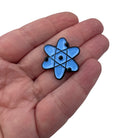 Atom Blue Enamel Science Pin Badge