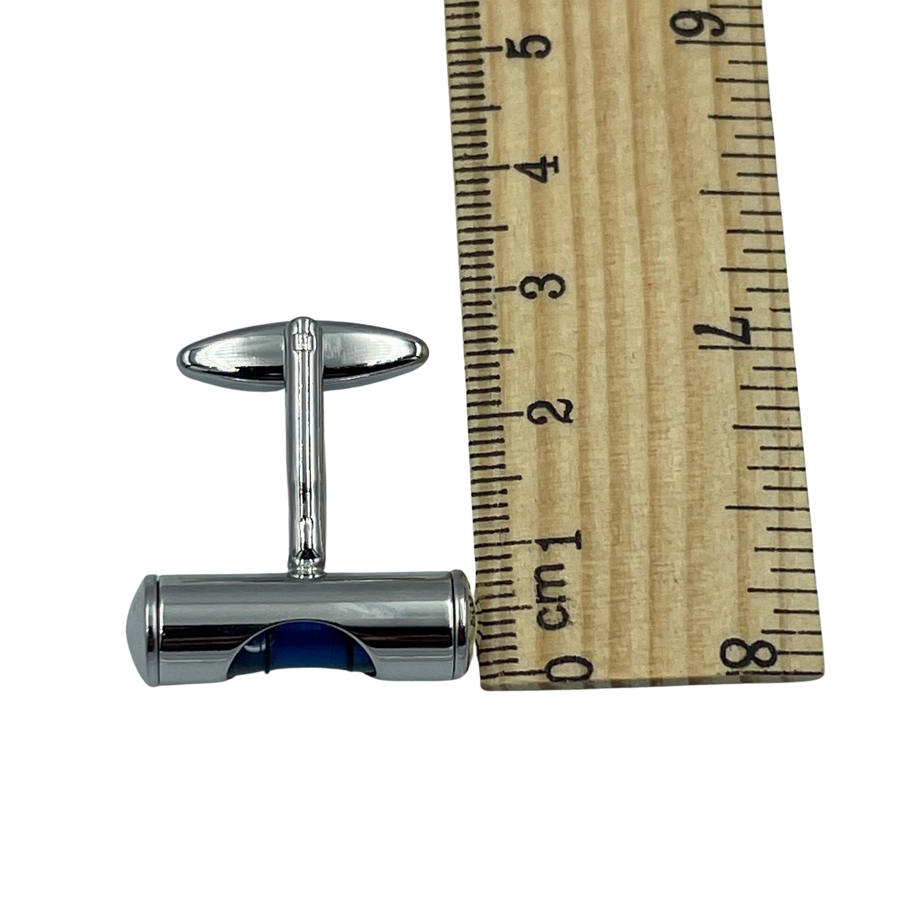 Pair Spirit Level Cufflinks. Great for engineers, technicians, builders and enthusiastic DIYers