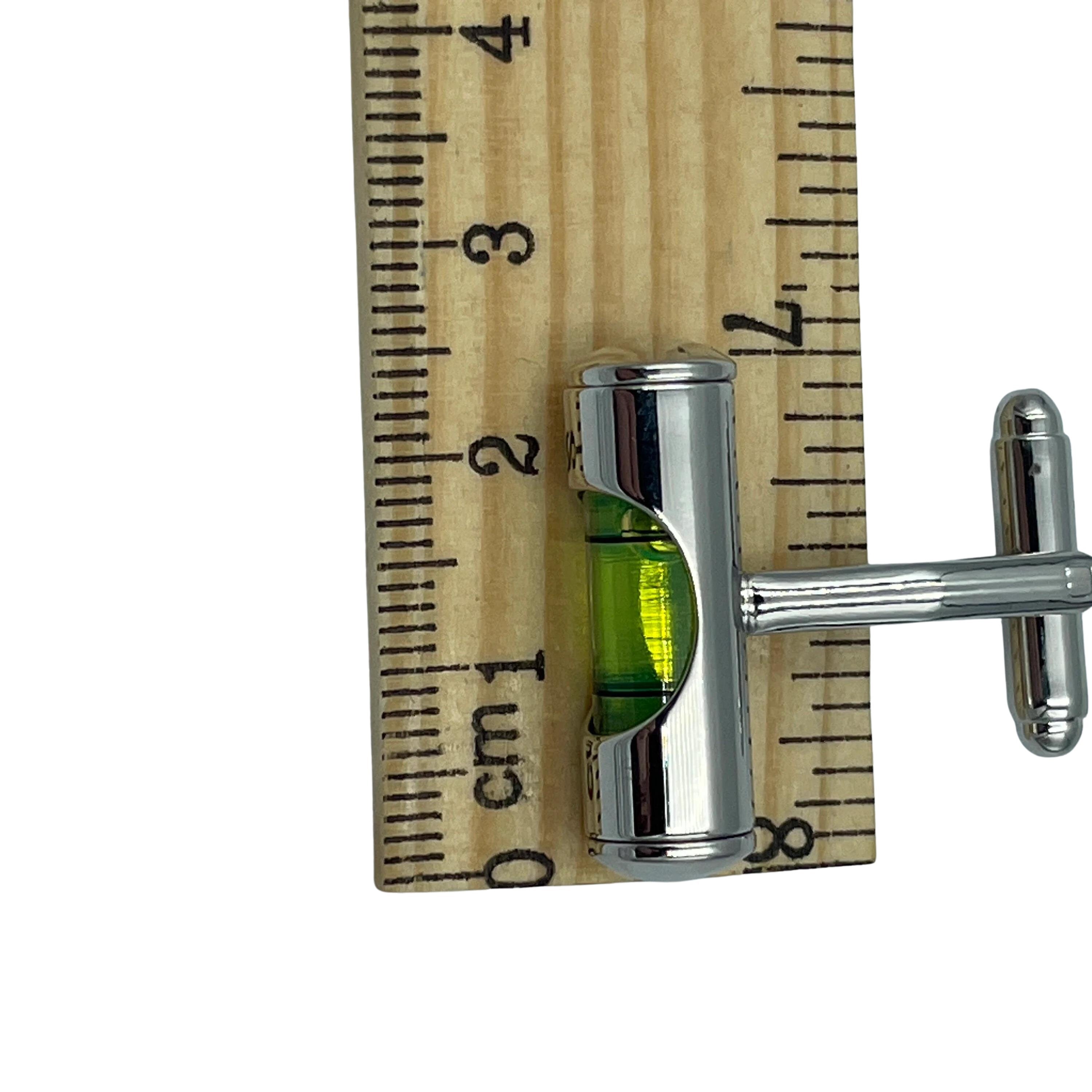 Pair Spirit Level Cufflinks. Great for engineers, technicians, builders and enthusiastic DIYers